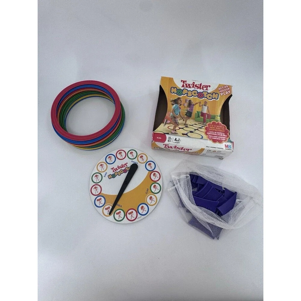 Twister Hopscotch Spinner Board & Arrow 12 Hoops 13 Connector Replacement Parts